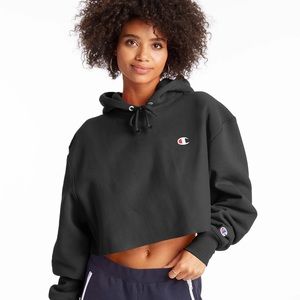 Womens Champion Reverse Weave Cropped Hoodie. Size Medium